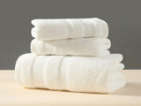 White Premium 3-Piece 100% Cotton Towel Set - Ultra Soft, Absorbent & Quick-Dry for Bathroom V888-ELOSUNG32956