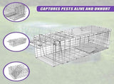 Trap Humane Possum Cage Live Animal Safe Catch Rabbit Cat Hare Fox Bird V63-833601