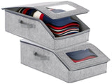 2PCS Hat Storage Box For Baseball Caps, Stackable Hat Storage, Closet Organizer with Clear Window, V1369-AZ3-W-08675