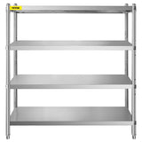 VEVOR Storage Shelf, 4-Tier Stainless Steel Shelving, Storage Shelving Unit, 70.9 x 17.7 x 59.1 Inch V952-BXGHJYCCBD72413JDV0