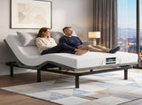 Artiss Queen size bed frame & Giselle Bedding Mattress Queen Combo, adjustable bed Base for Snoring EAB-8183-PURE-20-Q