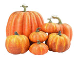 7pcs Simulated Pumpkin Glossy Paint Lightweight Creative Reusable Foam Pumpkin for Decoration Prop V1294-YM0901-3115240060512