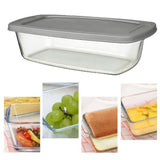 Glass Loaf Pans with Storage and Baking Dishes 5.5x10.6x3 Inch Meatloaf Pan BPA Free Airtight V1369-AZ3-W-13518