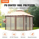 Patio Gazebo for 6-8 Person, 3.05 x 3.05 m Backyard Gazebo, with Mosquito Netting, Metal Frame, and V952-TYLTZZ10X10FTV427V0