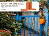 Decorative Garden Fence Base Wood Pedestal Stand Orange 1Set V1369-AZ3-W-18121