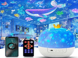 Crown Star Projector with 21 Films Bluetooth Speaker and Remote Control For Gift V1263-JX-8036