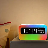 4 in 1 Bluetooth Speaker Alarm Clock RGB Night Light White Noise Machine V1263-JX-8228