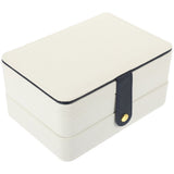 White Multi-Layer Portable Jewelry Organizer with Velvet Lining V1192-AZ-W-25535