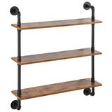 VEVOR Industrial Pipe Shelf 3 Tier 32x7.87in Wall-Mount for Kitchen Bedroom V952-JSGZWJYGHMBH3KFG5V0