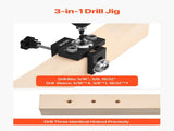 Doweling Jig Kit, Self Centering Dowel Drill Jig for Straight Holes, Aluminum Alloy Woodworking V952-ZJJJJXZKJJ00ELCE6001V0