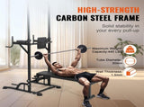 Power Tower with Bench, 10-Level Height Adjustable Pull Up Bar Stand Dip Station & Detachable Bench, V952-DGNYTXSJDZDK4EQYXV0
