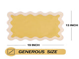4-piece set of placemats, 13 x 19 inch cotton table mat, washable and heat-resistant table mat, used V1192-AZ-W-6567