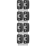 8-Piece Stainless Steel Deadbolt Strike Plates Set for Door Latch Security and Door Strike Plates V1366-AZ2-W-13637