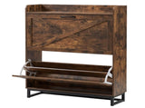 Levede Shoe Cabinet 2 Flip Drawers Storage Organiser Removable Shelf Hallway EA0294-WA-2-AU