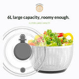 3.6L Press-Type Salad Spinner, Multifunctional Vegetable Dryer, Household Fruit Washer Drain Basket V1265-AE-008-01
