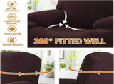 Recliner Slipcover High Stretch Soft Jacquard Fabric with Side Pocket for Standard Power Lift V1189-LC-RY-00197