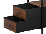 Levede Bedside Table Side Table 2 Drawers Cabinet Brown NI1073-BR-AU