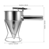 Funnel Cake Maker Confectionery Funnel Stainless Steel Pancake Cooks 1 Set V1369-AZ3-W-13243