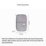 3-pack Small size Grey Travel Document Organiser - Waterproof Oxford Cloth Passport Holder With V888-ELOSUNG56123-5
