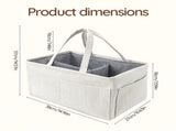 Diaper Caddy Organizer, Durability, Preventing Tears or Breaks, Partition Board, Handle Design, for V1369-AZ3-W-12228