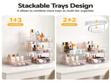 Artiss 2 Pack Clear Pull Out Cabinet Organiser 2 Tier Storage Drawers USS-A-PET