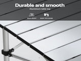 Weisshorn 3pc Camping Table Chair Set Outdoor Folding Aluminium Portable Picnic ALU-FOLD-BGX2-ALUM-70