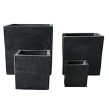 Modern Black Terrazzo Square Planters Bulk Set Savings V637-DP289107