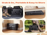 Dog Stairs for Car, 4 Steps Extra Wide Foldable Dog Ramp for Large Dogs with Non-Slip Surface, V952-KZDGLTEKJCDJEVRSN001V0