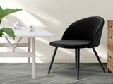 Levede 2x Dining Chairs Kitchen Cafe Black CH1037-2-BK