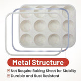 Silicone Muffin Pan, Metal Reinforced Frame Cupcake Pan 12 Cups Regular Size Easy to Move in or Out V1259-DP01-A-4507