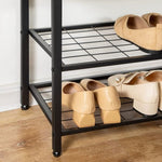 Industrial Design Entryway Shoe Rack with Coat Hooks Organizer V178-83133