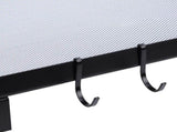 Bedside Shelf with Cup Holder Carbon Steel Bunk Bed Tray Clip On Nightstand with Hooks for College V1294-YM0901-3117250130611