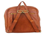 Pierre Cardin Woven Leather Ladies Backpack Bag Travel Satchel Zip - Cognac V563-PC-3305-COGNAC