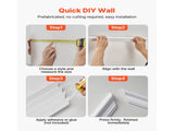 Wall Molding 3 Pack, Wainscoting Panels Kit with Dual-Line Wide & Narrow Profile, Lightweight V952-QMSTJBYXWS319E0MN001V0