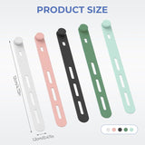 10 Pack Reusable Silicone Cable Ties - Adjustable Cord Organizer for Earphone, Phone Charger, V1258-DP02-F-859