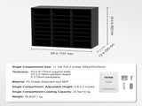 Wood Literature Organizer Adjustable File Sorter 24 Compartments Black V952-MZWJZLFPJBH243C54V0