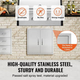 VEVOR BBQ Access Door, 610x610 mm Outdoor Kitchen Door, Stainless Steel Flush Mount Door, V952-SMMBSCJMYS245LWS1V0