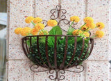 Metal Wall-Mounted Plant Hangers for Flower Pots, Bronze Finish Iron Holders, 1 Set, 20.87x13.78x6.3 V1370-AZ4-14669