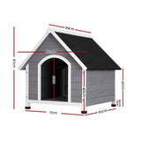 i.Pet Dog Kennel Wooden Large House Outdoor Indoor Puppy Pet Cabin Weatherproof XL PET-GT-DH3L-GW