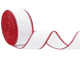 14.8Yard X 1.4In Aida Band with Firebrick Edge,Cross Stitch Embroidery Band for Home Embroidery V1369-AZ3-W-17926