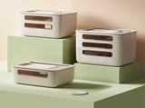 Router Storage Box Multi Hole Detachable Design Plastic Anti Drop Cable Management Case White 3 V1294-YM0717-3117220203916