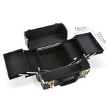 Embellir Makeup Case Beauty Trolley Cosmetic Organiser Box Travel Wheels Gold CASE-MU-4T-081-GDBK