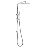 WELS 2 In 1 Shower Head Set Sliding Rail 3 Mode Handheld Arm 10" Round Chrome V1233-C4902B22HT006CKSR110