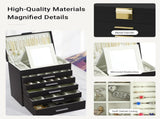 CARLA HOME 6-Layer Large Jewelry Organizer Box for Women with Mirror, Drawers, Hooks & Dividers for LSB-36228