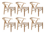 Levede 6x Dining Chairs Wooden Hans CH1041-2-NTX3