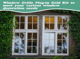 33 Ft Window Grille Inserts Grid Kit- TPE Self-Adhesive Peel and Stick Trim Molding- Flexible V1258-DP02-C-534