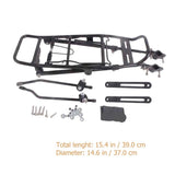 Black Rear Cargo Rack 1-Pack Steel Frame 15.4 x 14.6 Inches Bike Storage Carrier V1370-AZ4-16824