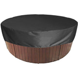 Round Swimming Pool Solar Cover Waterproof Spa Protective Cover 190T for Outdoor Spas, Black, 200 x V1237-ZY-528-030