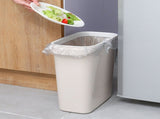 Narrow Trash Bin Rectangular Pressure Ring Space Saving Slim Trash Can Home Wastebasket for Bathroom V1294-YM0901-3117240045111