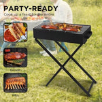 Wallaroo Charcoal BBQ Grill - Adjustable Height BBQ-DS10